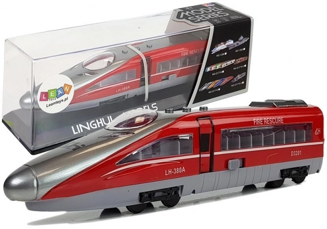 Pociąg Pendolino z naciągiem Czerwony z dźwiękiem i światłami