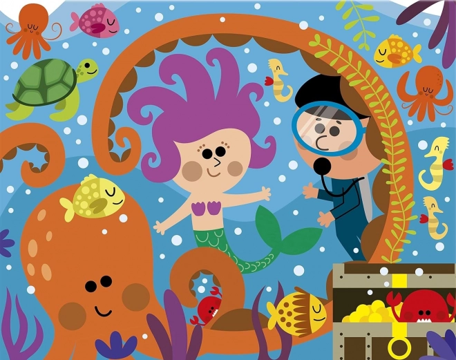 Puzzle z malowaniem wodą Głębia morza 30 elementów