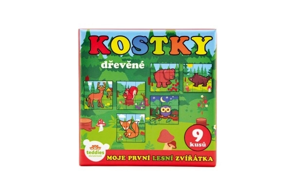 Klocki Kubus Moje Pierwsze Zwierzątka Drewno