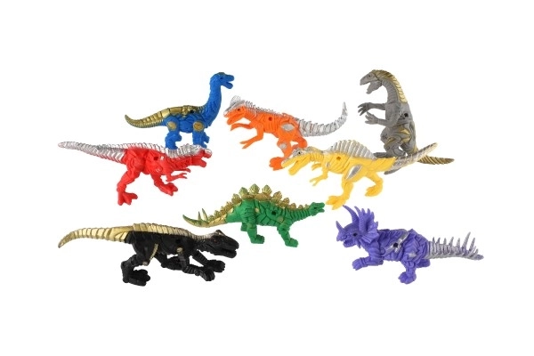 Dinozaur/Smok 8 szt. plastik 14-17 cm w woreczku 22x35x7 cm