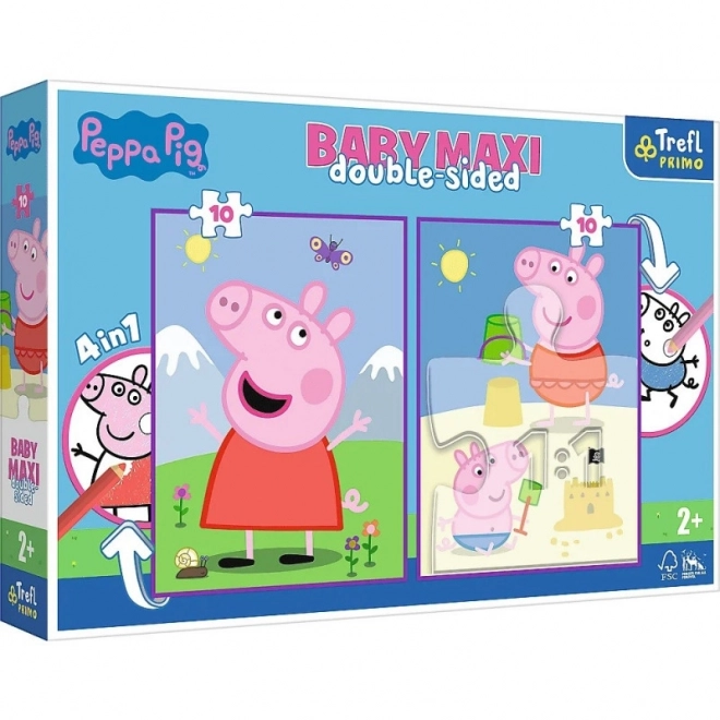 Baby MAXI 2x10 elementów układanki Radosny dzień świnki Peppy