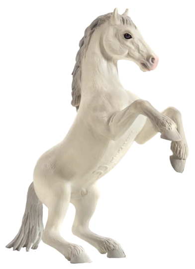 Realistyczna figurka białego konia Mojo Mustang