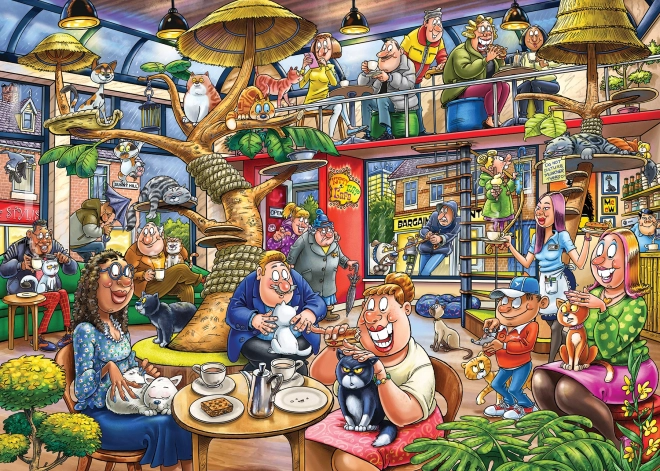Jumbo Puzzle Wasgij Mystery: Kocie szaleństwo 1000 części