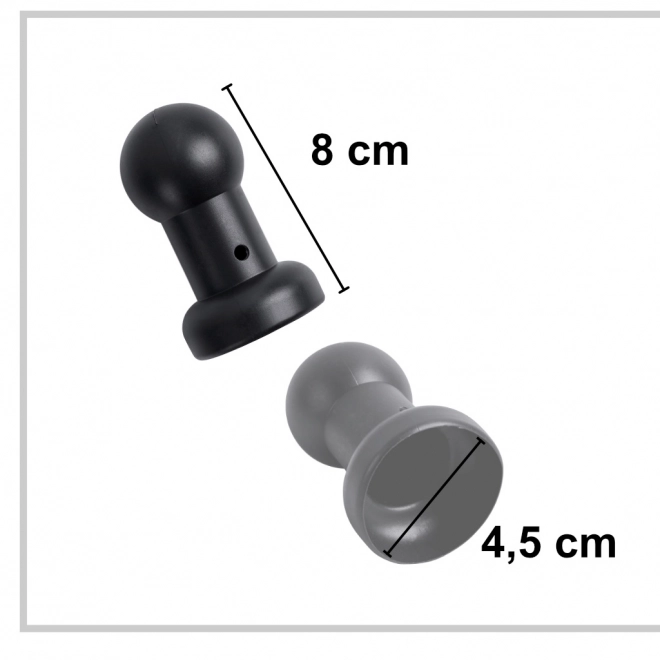 Czapeczki na słupki trampoliny 6 szt., czarne
