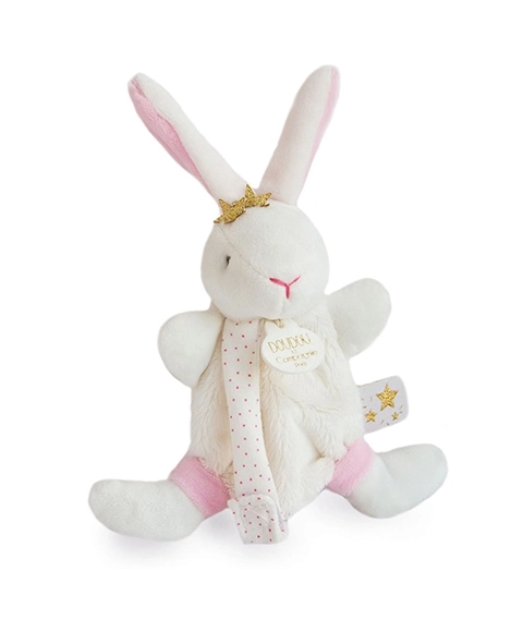 Doudou Zabawka z uchwytem na smoczek króliczek 15 cm