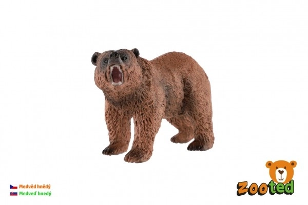 Niedźwiedź brunatny żółty plastik 12cm w woreczku