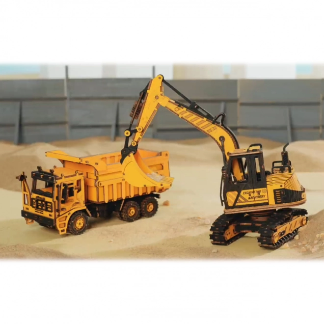 Drewniane puzzle 3D RoboTime - Ciężarówka