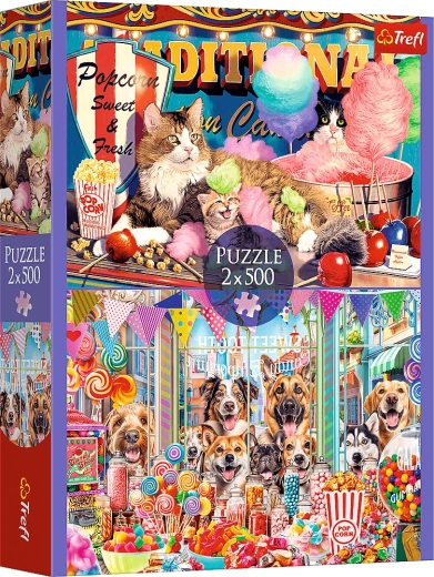 Puzzle 2x500 – kudłaci przyjaciele TREFL