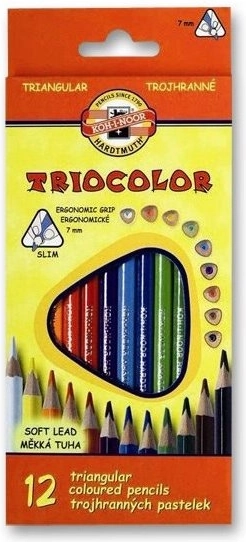 Trójkątne kredki TRIOCOLOR 18 szt.