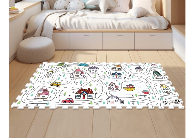 Piankowe miasto puzzle dla dzieci