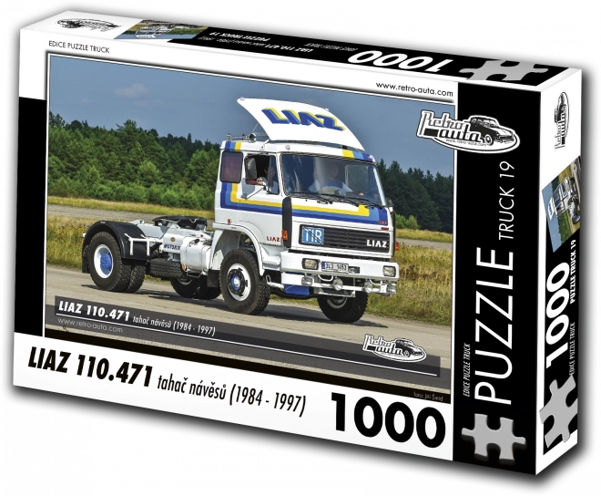Puzzle RETRO-AUTA: LIAZ 110.471 ciągnik siodłowy naczep (1984–1997), 1000 elementów