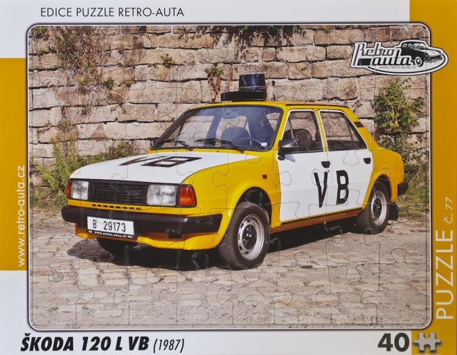 Puzzle RETRO-AUTA ŠKODA 120 L VB (1987) – 40 elementów