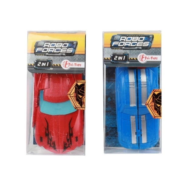 Transformer auto/robot plastik 10 cm mix kolorów w plastikowym pudełku 5x10,5 cm