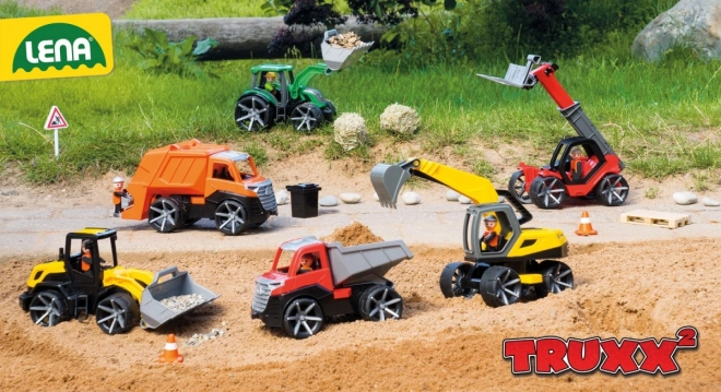 Auto Truxx 2 ciężarówka wywrotka plastikowa 26cm z figurką 27x15x16cm 24m+