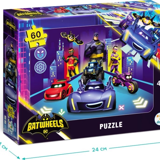 Puzzle DODO Batwheels: Nocna Jazda 60 Części