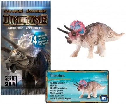 Figurka dinozaura DINOTIME, plastikowa, mix gatunków, woreczek 8 × 15 cm