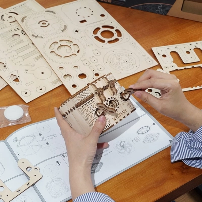 RoboTime 3D drewniane mechaniczne puzzle Szkatułka