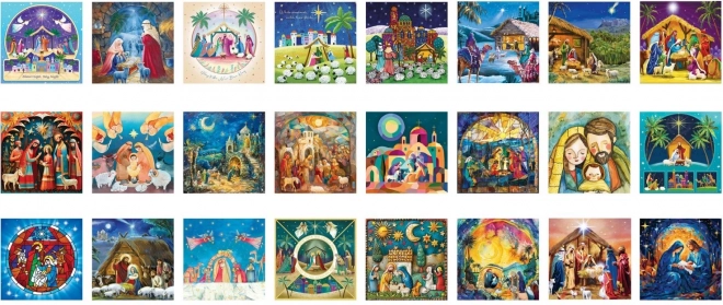 EUROGRAPHICS Puzzle Kalendarz adwentowy: Narodziny Jezusa 24x50 elementów
