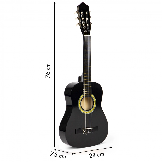 Duża drewniana gitara dziecięca, 6 strun, ECOTOYS