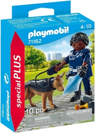 Figurka Playmobil Special Plus policjant z psem służbowym