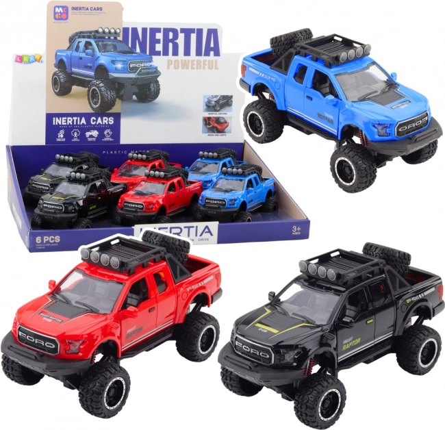 Auto terenowe Raptor z otwieranymi drzwiami, napędem, światłami i dźwiękami