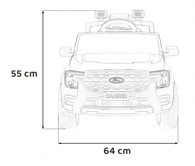 Dziecięcy elektryczny samochodzik Ford Ranger czerwony
