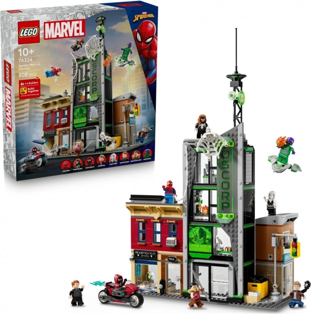 LEGO Marvel Spider-Man i Oscorp – miejska scena z minifigurkami