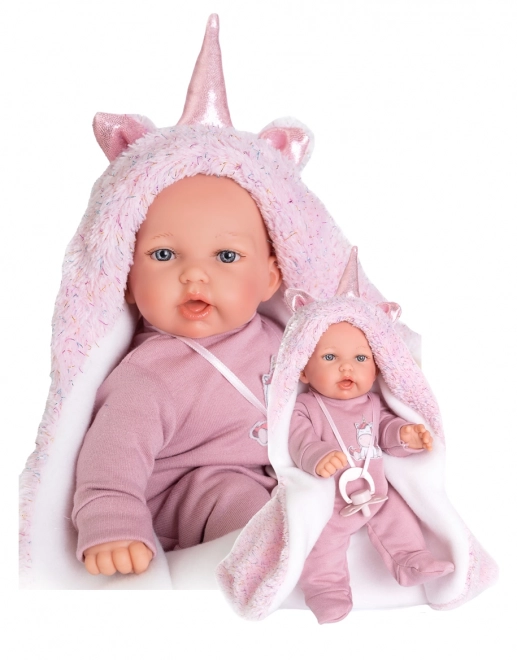 Antonio Juan 12238 PETIT - realistyczna lalka z dźwiękami i miękkim materiałowym ciałem - 27 cm