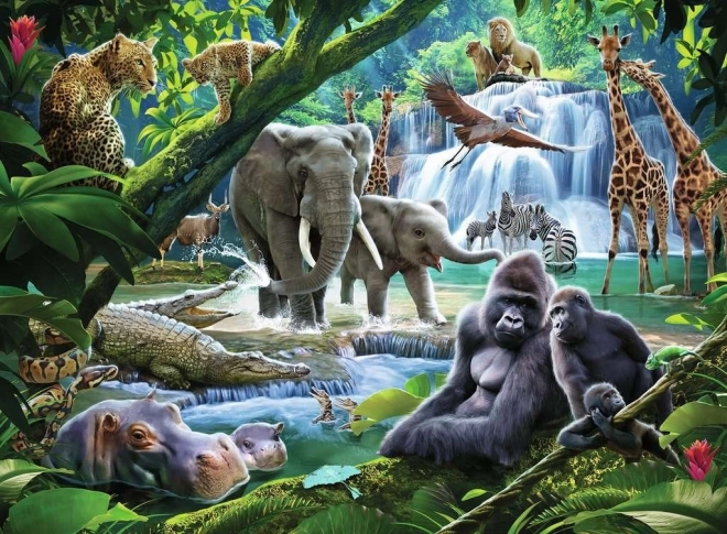 Puzzle Zwierzęta z dżungli XXL 100 elementów