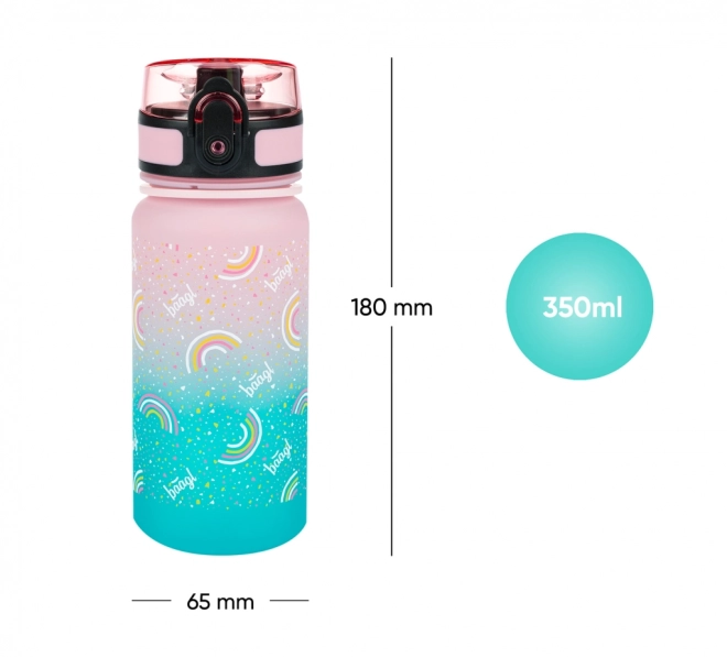 BAAGL Butelka Tritanowa Gradient Tęcza 350 ml