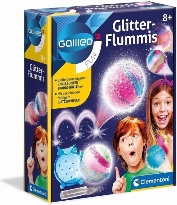 Clementoni mini laboratorium – szalone brokatowe skaczące kulki (PL)