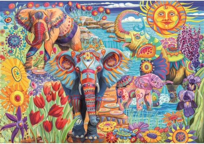 Puzzle Karnawał Słoni 500 elementów