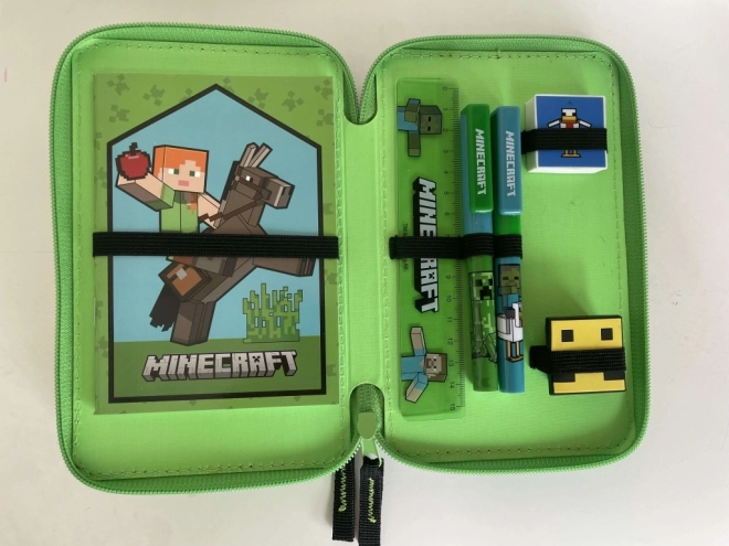 Dwupoziomowy piórnik Minecraft
