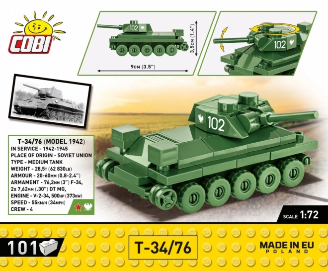 Zestaw klocków Czołgu T-34/76