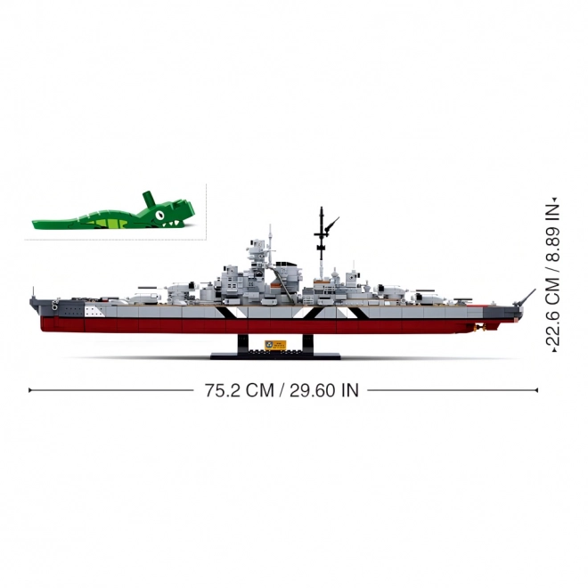 Sluban ModelBricks M38-B1102 Pancernik Bismarck 2w1