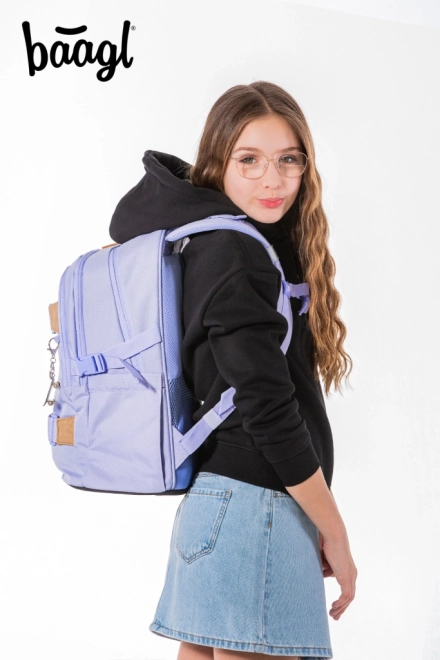 BAAGL Szkolny plecak Skate Lilac