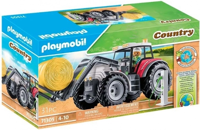 Zestaw figurek COUNTRY: duży elektryczny traktor z odchylaną dachem