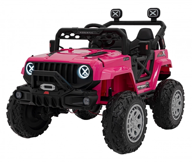 Off Road różowy dziecięcy samochód elektryczny