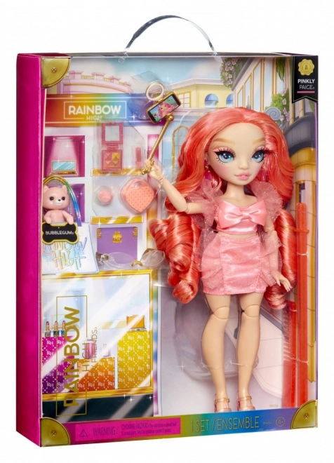 Rainbow High Nowi Przyjaciele - Modna lalka Pinkly Paige Pink