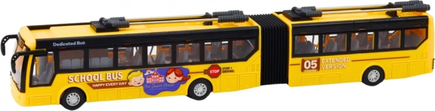 Zdalnie sterowany szkolny trolejbus Przegubowy 1:32 żółty