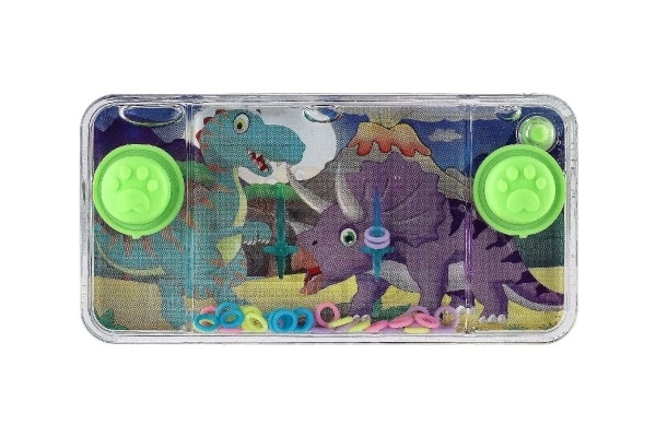 Wodna gra łamigłówka 11x6cm plastik dinozaur 4 rodzaje 24 szt. w pudełku