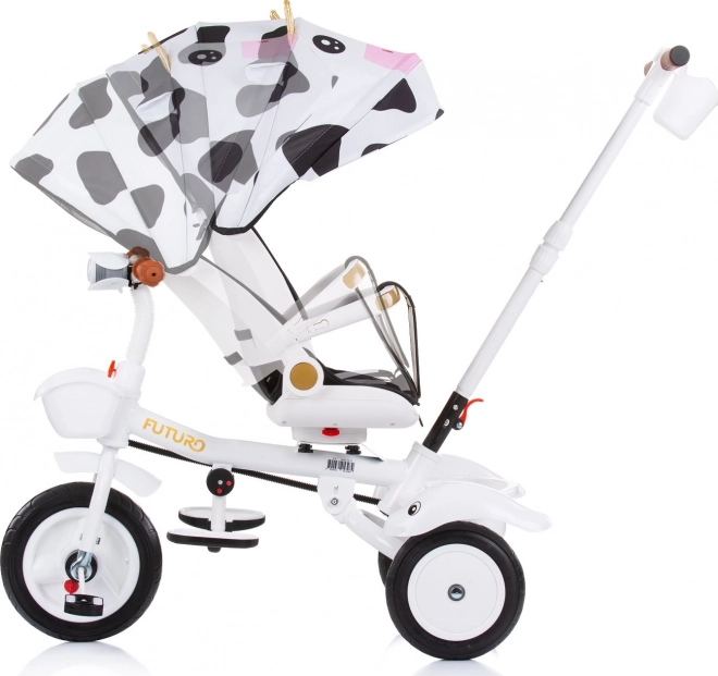 CHIPOLINO Trójkołowiec z daszkiem Futuro 2w1 Krówka