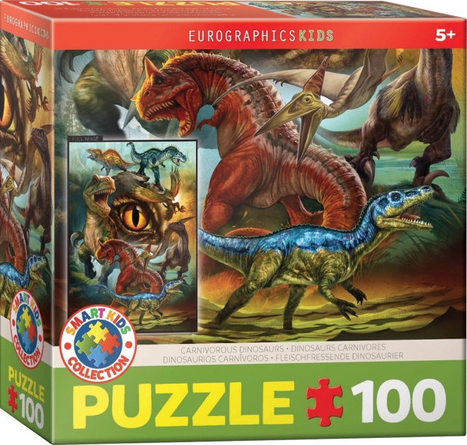 Puzzle mięsożerne dinozaury 100 elementów
