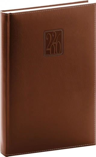 Dziennik codzienny Panama 2026 brązowy 15 x 21 cm