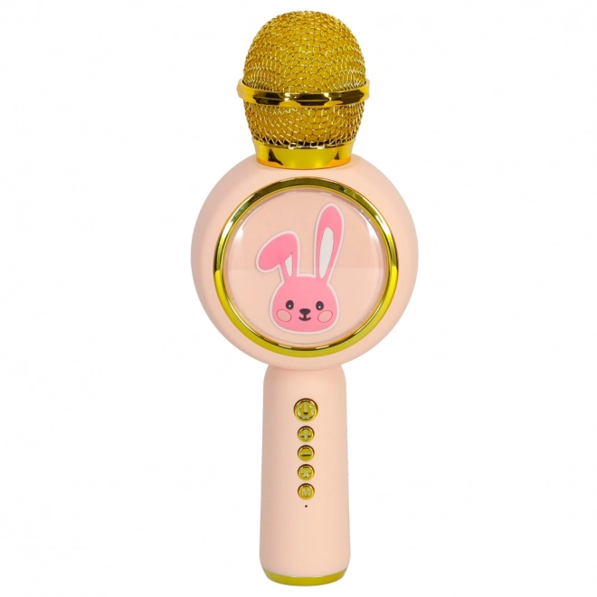 Bezprzewodowy mikrofon do karaoke bunny różowy