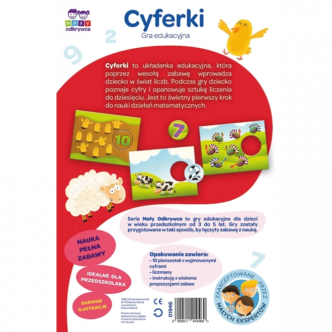 Edukacyjna gra Cyfry z serii Mały Odkrywca Trefl