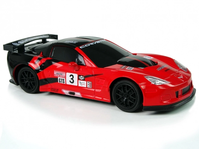 Sportowy samochód R/C 1:24 Corvette C6.R czerwone z oświetleniem