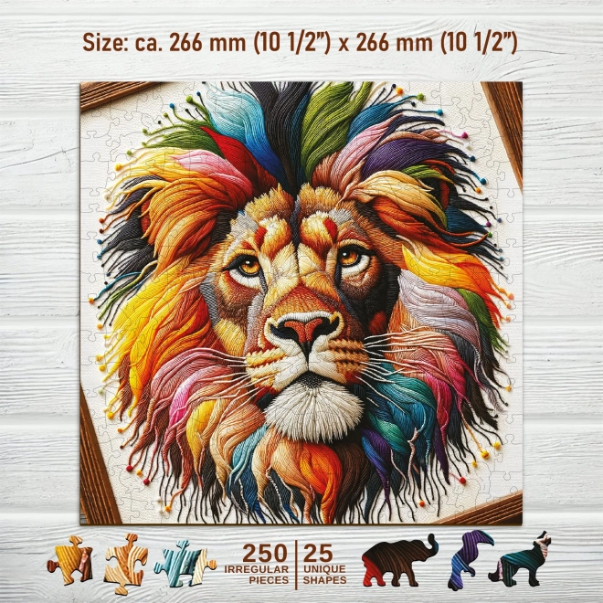 Drewniane puzzle Delikatny Król Lew 250 elementów