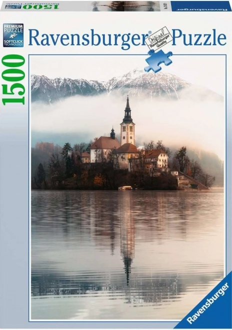 Puzzle Kościół na jeziorze Bled 1500 elementów