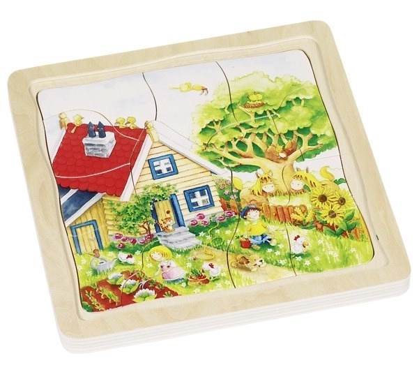 Rozwojowe drewniane puzzle Pory roku